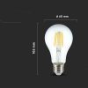 Żarówka LED V-TAC 10W filament E27 A67 VT-1981 6500K 1055lm